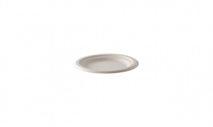 Plato de bagazo blanco de 15,5 cm - 1000 uds