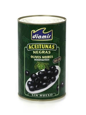 Aceituna Negra Deshuesada 300/330 Diamir - 4,1 Kg