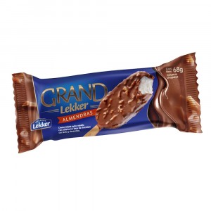 P. Grand Lekker Crema Cobertura de Chocolate C/Leche Y Almendras - 20 ud