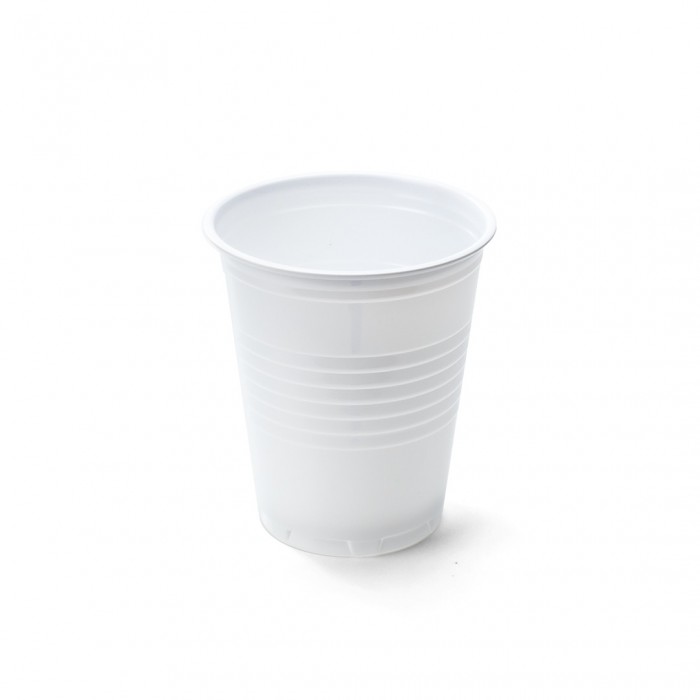 Vaso blanco de PS automatica de 180 ml - 3000 uds