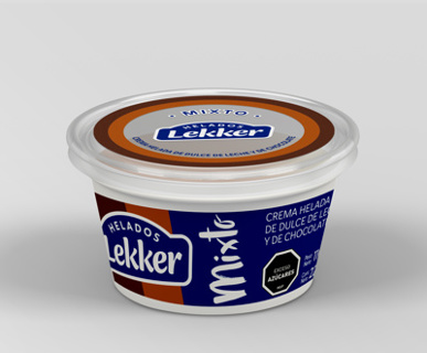 Vasito Lekker 220 Cc X6 Chocolate / Dulce De Leche