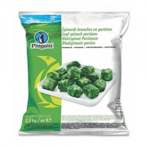 Espinaca Hoja En Porciones Congelada Pinguin - 2,5 Kg