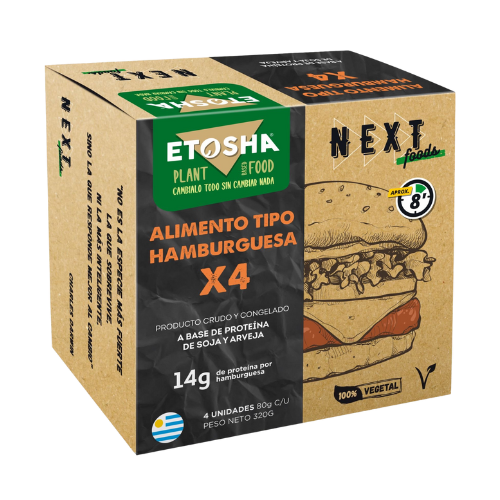 Hamburguesa Next 80g x 12u (sabor carne)