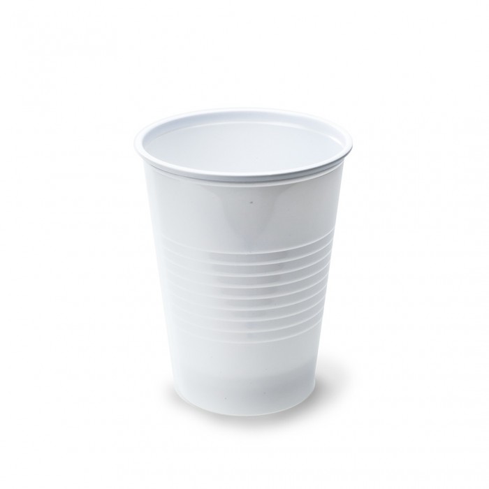 Vaso blanco de PS manual de 180 ml - 3000 uds