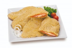 Milanesas de pollo rellenas